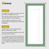 Antique Style Panoramic Green Picture Frame Wall Art With White Mount