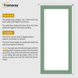 Antique Style Panoramic Green Picture Frame Without Mount Photo Frame
