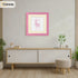 Square Size Pink Picture Frame With Ivory Mount