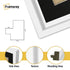 Square Size White Oslo Photo Frames Wall Art Frames With Black Mount