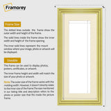 Panoramic Step Style Gold Photo Frame With Ivory Mount