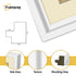 Square Size White Oslo Photo Frames Wall Art Frames With Ivory Mount