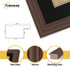 Antique Style Square Size Mahogany Picture Frame with Black Mount