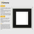 Square Size Silver Thin Matt Picture Frames With Black Mount