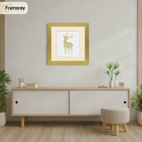 Square Size Gold Picture Frame With Ivory Mount