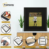 Flat Square Black Picture Photo Wall Art Poster Frame With Black Mount