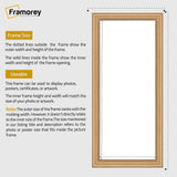 Antique Style Panoramic Oak Picture Frame Wall Art Photo Frame