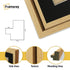 Square Size Oak Oslo Photo Frames Wall Art Frames With Black Mount