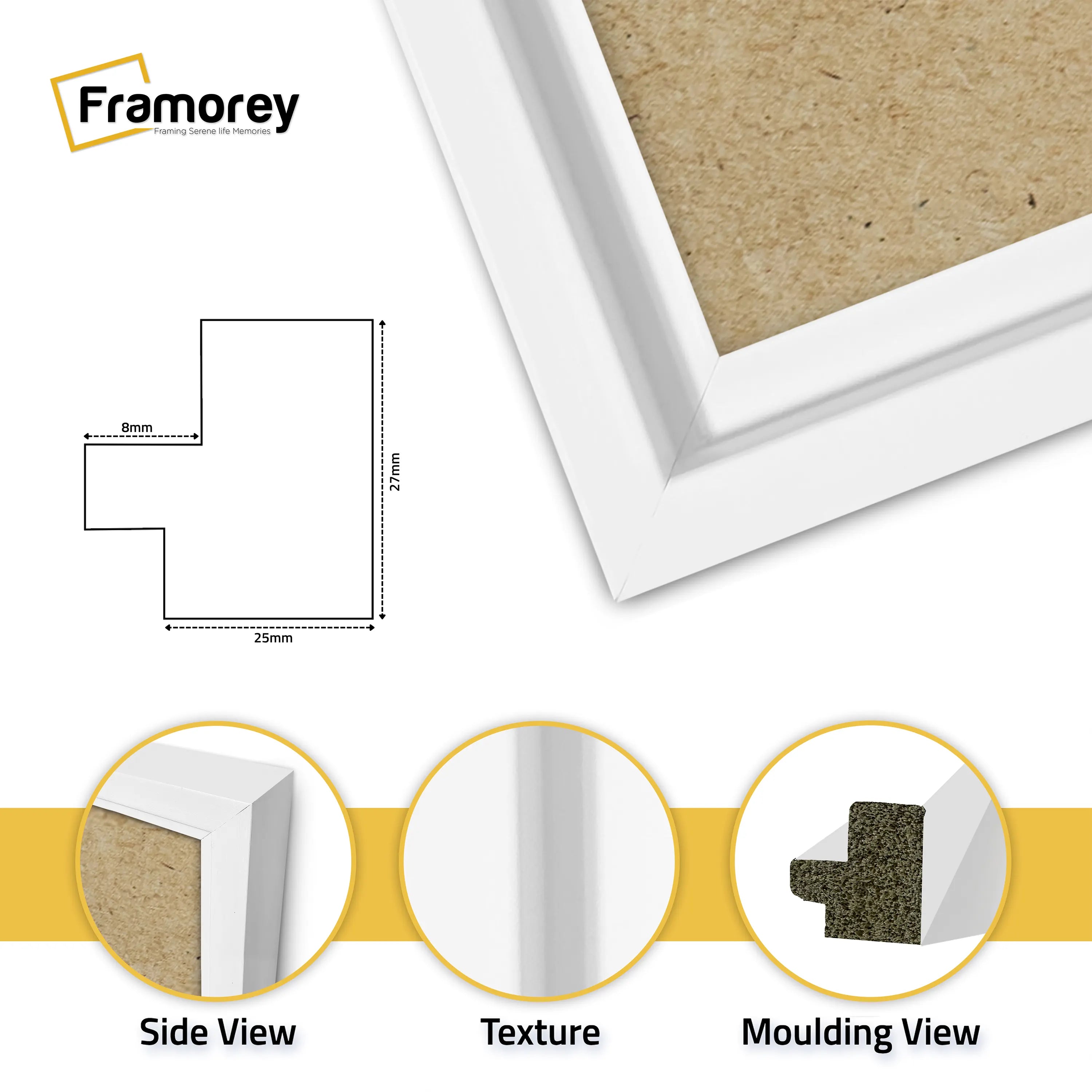 Panorama Style White Oslo Photo Frame Panoramic Picture Frames