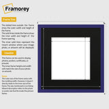 Square Size Thin Matt Purple Picture Frames With Black Mount