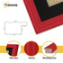 Antique Style Square Size Red Picture Frame with Black Mount