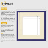 Square Size Thin Matt Purple Picture Frames With Ivory Mount