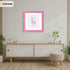 Square Size Pink Picture Frame With White Mount