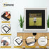 Square Size White Shabby Picture Frame With Black Mount