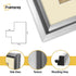 Square Size Silver Oslo Photo Frames Wall Art Frames With Ivory Mount