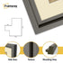Square Size Grey Oslo Photo Frames Wall Art Frames With Ivory Mount