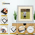Square Picture Frame Silver Glitter Sparkle Photo Frames With Ivory Mount