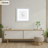 Square Size Silver Picture Frame With White Mount