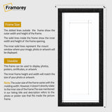 Panoramic Size Glitter Sparkle Black Photo Frames With White Mount