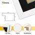 Flat Panoramic White Photo Frame Wall Art Frame With Black Mount