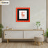 Square Size Red Picture Frame With Black Mount