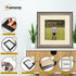 Square Size Gun Metal Shabby Picture Frame With Ivory Mount