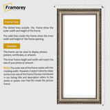 Shabby Chic Effect Panoramic Style Gun Metal Photo Frame Picture Frame