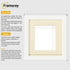 Step Style Square Size White Picture Frame With Ivory Mount
