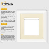 Step Style Square Size White Picture Frame With Ivory Mount