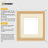 Step Style Square Size Oak Picture Frame With Ivory Mount