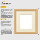 Step Style Square Size Oak Picture Frame With Ivory Mount