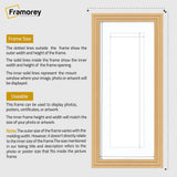 Panoramic Step Style Oak Photo Frame With White Mount