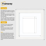 Step Style Square Size White Picture Frame With White Mount