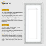 Panoramic Size Glitter Sparkle Silver Photo Frames With White Mount