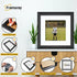 Square Size Black Shabby Picture Frame With White Mount