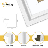 Square Size White Oslo Photo Frames Wall Art Frames With White Mount