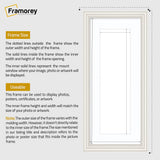 Antique Style Panoramic Size White Picture Frame Wall Art Photo Frame With White Mount