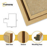 Square Size Oak Oslo Photo Frames Wall Art Poster Frames