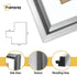 Square Size Silver Oslo Photo Frames Wall Art Frames With White Mount