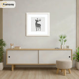 Square Size Thin Matt White Photo Frames With White Mount