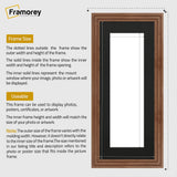 Panoramic Step Style Walnut Photo Frame With Black Mount