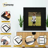 Square Picture Frame Black Glitter Sparkle Photo Frames With Black Mount