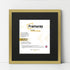Square Size Gold Thin Matt  Photo Frames With Black Mount