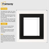 Square Size White Picture Frame With Black Mount
