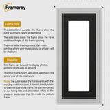 Panoramic Step Style Grey Photo Frame With Black Mount
