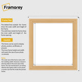 Step Style Square Size Oak Picture Frame Wall Art Poster Frame