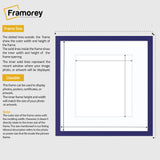 Square Size Thin Matt Purple Picture Frames With White Mount