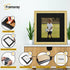 Square Picture Frame Gold Glitter Sparkle Photo Frames With Black Mount