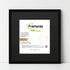 Square Thin Matt Black Picture Frames with Black Mount