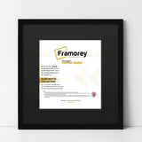 Square Thin Matt Black Picture Frames with Black Mount